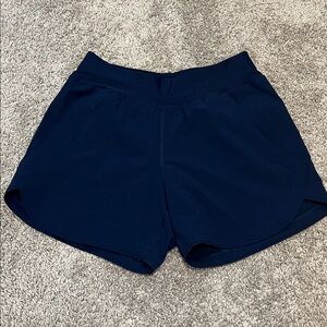 Lands End shorts 2P Navy athleisure athletic gym workout exercise yoga